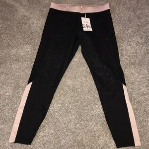 Yvette Pink and Black Leggings